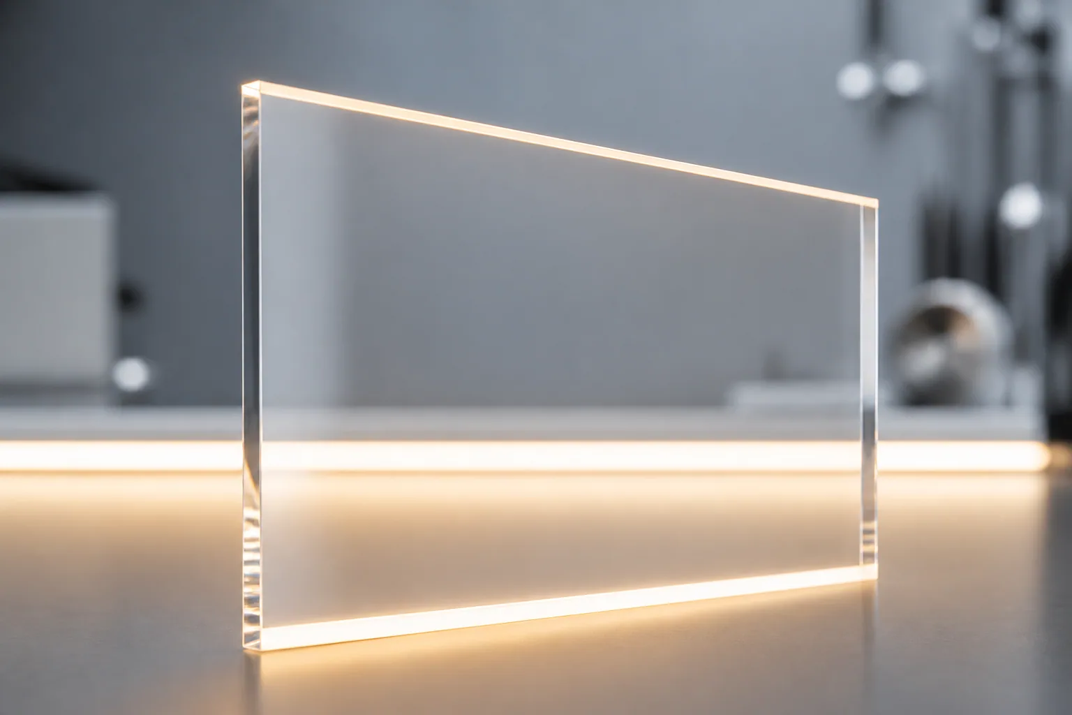 UV-stable acrylic diffuser panel for backlit yacht letters with soft LED edge glow.
